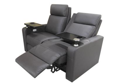 China Black Upholstery Leather Cinema Theater Recliner Sofa for sale