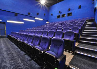 China Luxury Leather Theater Seating Folding Foam Density Cinema Chairs With Aluminium Alloy Feet for sale