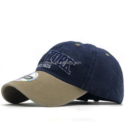 China COMMON Explosive Summer Washed Men's And Women's Sunshade Fishing Hat Embroidered Casual Baseball Cap for sale