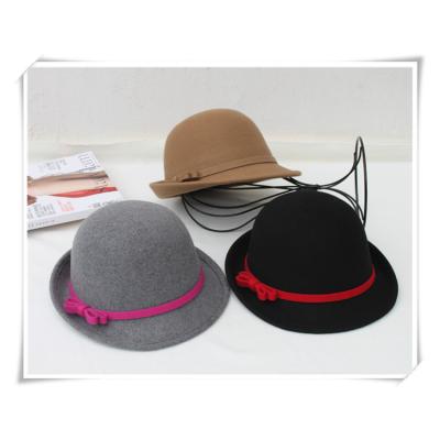 China Picture Autumn And Winter New Wool Top Hat Roll Along Billycock Bucket Wool Hat for sale