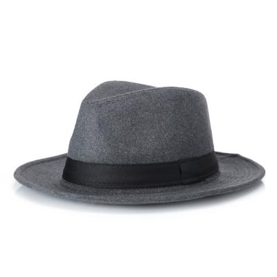 China Europe and America style 2021 autumn and winter fifties new Jazz Hat Manufacturer Wholesale and elderly senior hat men's wool hat men's formal gentleman's top hat for sale