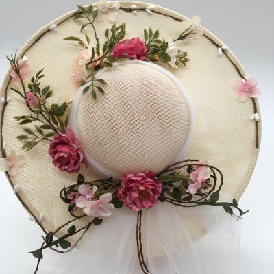 China Specials Image Pastoral Flower Hat Handmade Bride Flower Wedding Jewelry Wedding Dress Hat for sale