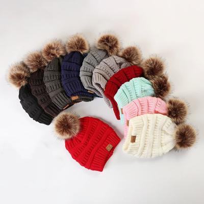 China Hot Sale Winter Knit Warm Winter Hats Pom Pom Beanie Wholesale Custom Hats Knit Hat for sale