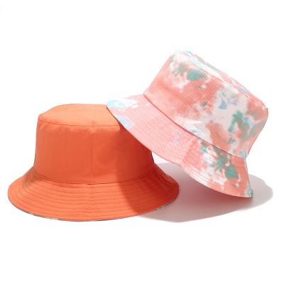 China COMMON European and American Fashion Newly Tie Dye Fisherman Hat Summer Outdoor Leisure Sunshade Bucket Hat for sale