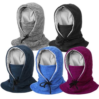 China COMMON autumn and winter hats new riding hooded outdoor hooded men and women padded warm scarf main tarpaulin hat for sale