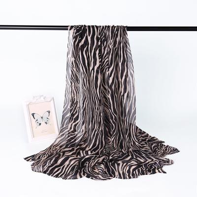 China Super Square Oversized Chiffon Zebra Silk Light Pattern Big Long And Thin Sunscreen Shawl For Ladies And Gifts For Friends for sale