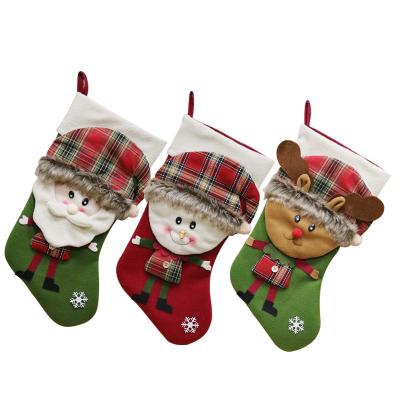 China Nonwoven Fabric Christmas Decorations Christmas Socks Gift Bags Gift Bags Santa Claus Christmas Tree Pendant for sale