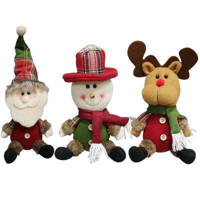 China Pile and Wool Christmas Decoration Santa Claus Snowman Doll Pendant Ornaments Adorn Christmas Gifts for sale