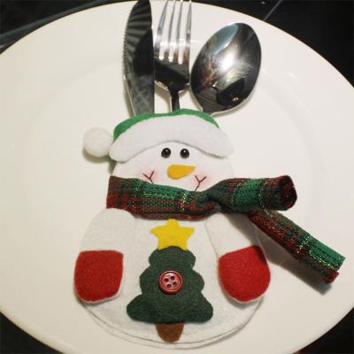 China Santa Claus Tableware Set Tableware Set Christmas Nonwoven Fabric Christmas Decorations Knife and Fork Bag Christmas for sale