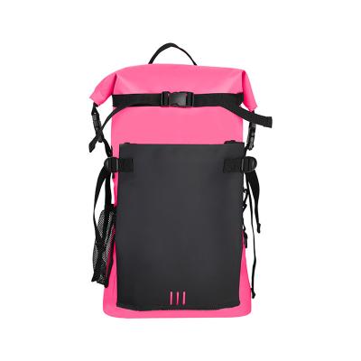 China Lightweight Outdoor Backpack Pink Color Fashion Dry Bag For Kayaking Waterproof for sale