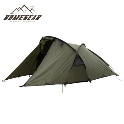 China Super Waterproof Super Durable Outdoor PU Coated Double Layer 3 Man Waterproof Camping Tent for sale