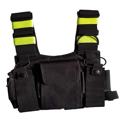 China Rescue Light Basics Cheating Harness Rig Bag Bright Green Holster Radio Vest For School Camping Fishing Traveling for sale