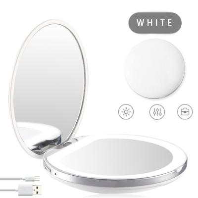 China Outdoor Portable Pocket Lighted Mini Led Woman Makeup Mirror for sale