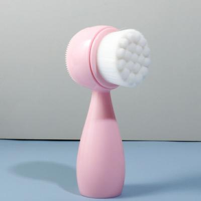 China Silicone Brush Dual Side Forehead Massage DEEP CLEANING Facial Cleansing Tools for sale