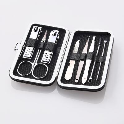 China Beauty Care Travel Stainless Steel Nail Set 8pcs Manicure Shape Promotional Cosmetic Manicure Personal Pedicure Set Kit Tool for sale