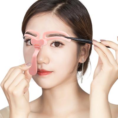 China Eyebrow Drawing Stencils Shaping Template Eyebrows Tool Reusable Design Grooming Eyebrow Makeup Template for sale