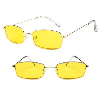 China Fashion Sunglasses Shape Square Frame Sunglasses Slim Sun Glasses for sale