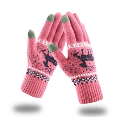 China Soft Customize Thick Warm Stretch Mittens Touch Screen Winter Mitten for sale