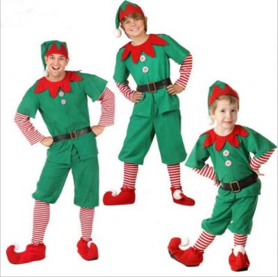 China Kids Boys Girls Father and Son Redclothes Santa Green Dress Santa Cosplay Fun Christmas Redclothes Kids Happy New Year Cosplay Dress Up Costume for sale