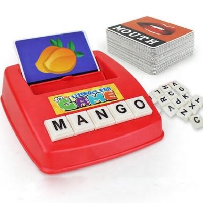 China Card Spelling Game Educational Toys English Word Learner Spelling Assortment Board Games For Kids Early Education for sale