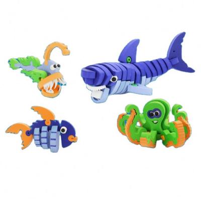 China Building Toy KideWan 235 Pcs Sea Animals Theme Toys 3D EVA Building Blocks For Kids Toddler Educational Infant Preschool Student for sale