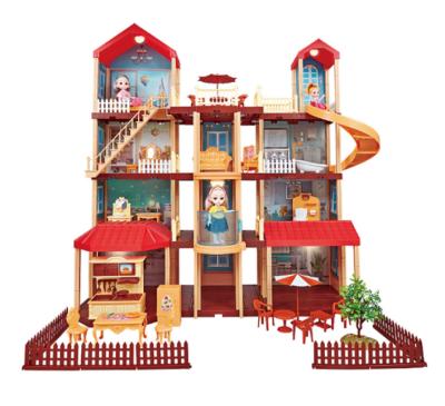 China Professional Dollhouse Building Blocks Girls Play Room Toy Princess House Simulation Large Set Villa Castle for sale