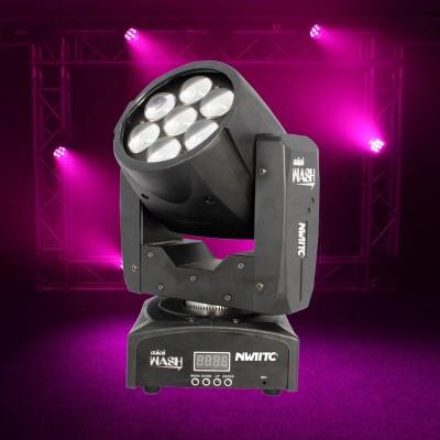 China Hotel party stage light rgbw 4in1 7x12w mini zoom wash DMX led moving head for sale