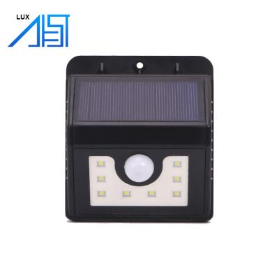 China Outdoor Waterproof 8 LED Wall Lamp Garden/Yard Solar Power Motion Sensor Wall Light for sale