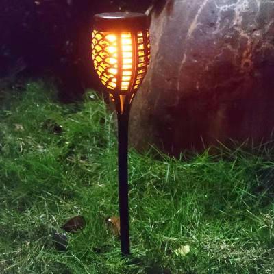 China Garden Landscape Outdoor Waterproof Garden Pathw 12 Led Solar Tiki Torch Light With Flickering Flame for sale