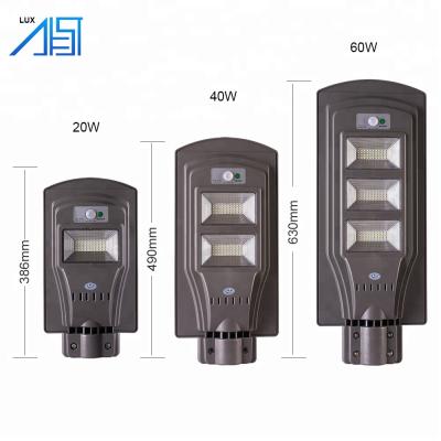 China ROAD Alibaba China 20W/40W /60W All In One Motion Sensor Solar Power Ignition Integrated Led Street Light for sale