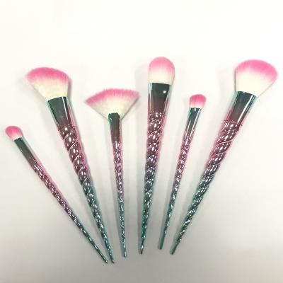 China Angular Blush Wholesale Makeup Brush Factory Cosmetic Brushes With 7 Colors for sale