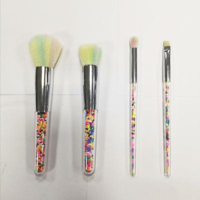 China Angular Blush Candy Color Handle Makeup Brush Vegan Make Up Brushes Professional Makeup Brush Set for sale