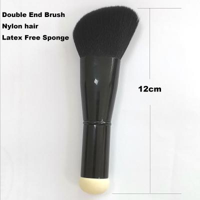 China Blush Brush LHD Double End Contour Blush Makeup Brush Soft Latex Free Sponge Brush for sale