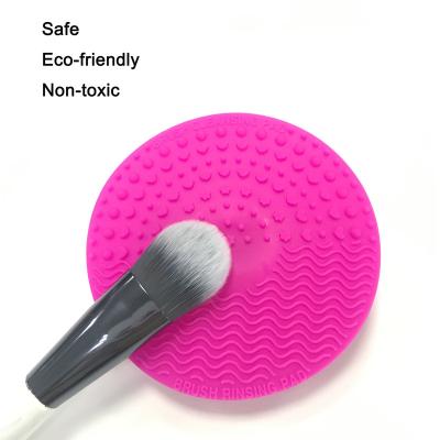 China Cheap Makeup Brush Cleaning Silicone Makeup Brush Pad With Sucker for sale