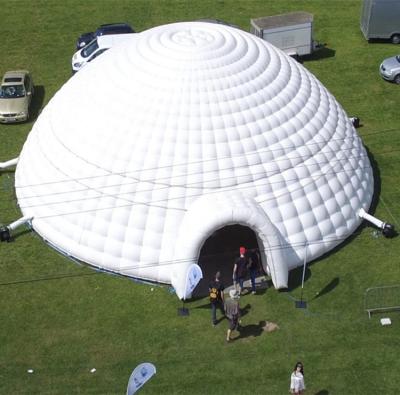 China 20m Inflatable Dome Building Inflatable Tent 840D Air Shelter 15m Diameter Nylon PVC Tarpaulin Large Or Customized Size for sale