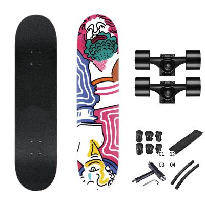 China Youth Manufacture Cheap Wood To Design Complete Custom Print Skateboard For Adults for sale