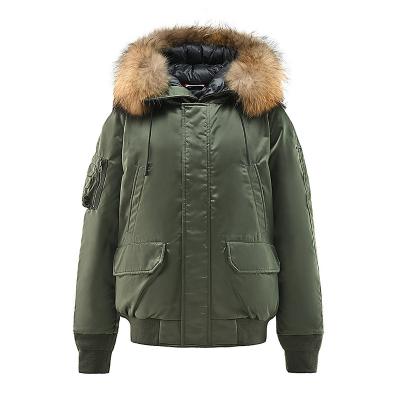 China Waterproof OEM Customized Stripper High Quality Waterproof Windproof Women's Fashion Bomber Cropped Down Jacket for sale