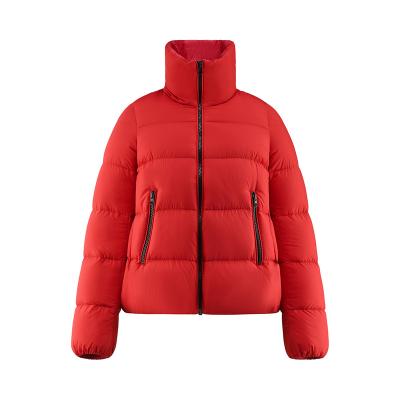 China Waterproof OEM Customized Women's High Quality Lightweight Soft Stripper Grown Waterproof Duck Down Jacket Women Fall Jacket for sale