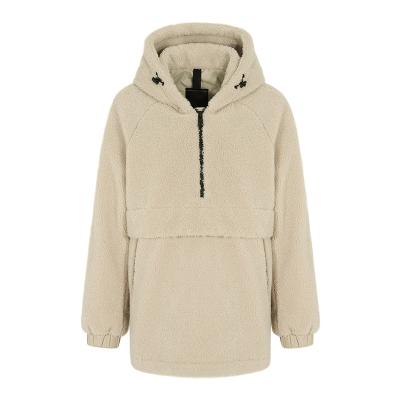 China Hot OEM Customized Wholesale Fashion Design High Quality Mens Sherpa Fleece Fluffy Pullover Hoodie for sale