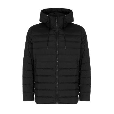 China Factory OEM Customized Supply Men's High Quality Lightweight Soft Down Quilted Hooded Jacket Raincoats for sale