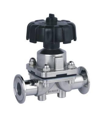 China Stainless SS304 Food Grade 1/4in Relief 4in Clamped Pneumatic Diaphragm Valve for sale