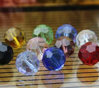 China Body Jewelry Parts Hot Sale Fashion Jewelry Color Crystal Glass Beads Faceted Round Balls for sale