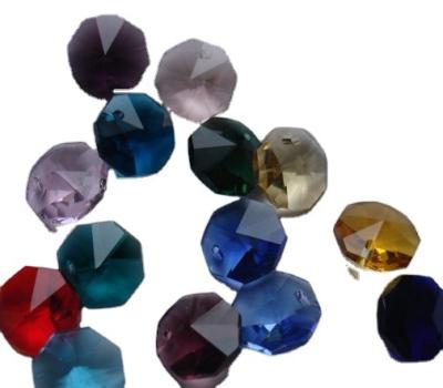 China Decorative Color Crystal Glass Octagon Crystal Beads for sale