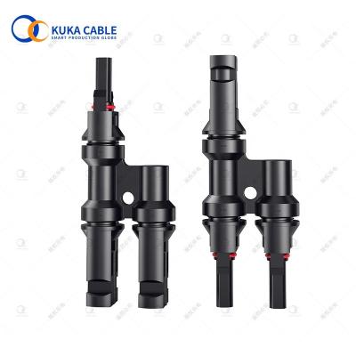 China Central 2 in 1 T branch pipe for solar panel parallel connection for sale