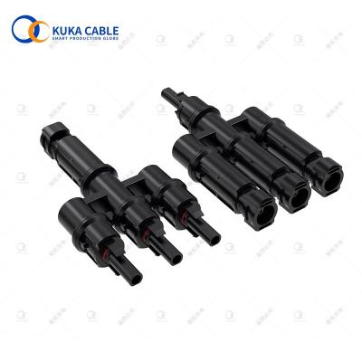 China Central 3 in 1 T branch pipe for solar panel parallel connection for sale