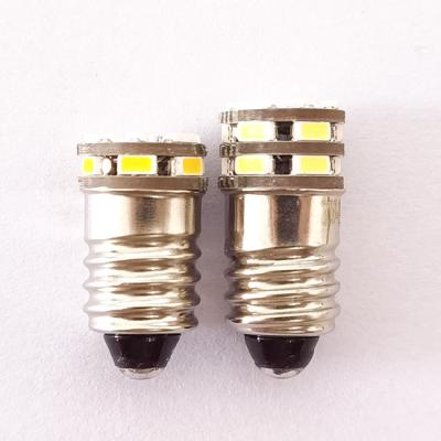 China E10 Screw Led Lights For Vintage Motorcycle , 2400K 6-24V White Old Fashioned Moped Led Turn Signals Tail Light 10*19.5mm (12smd) for sale