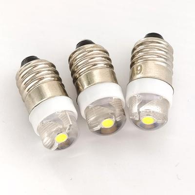 China Residential E10 LED Flashlight Bulb 3V 4.5V 6V DC Miniature E10 Screw Base Led Bulb 0.5W Mini Flashlight Lamp Torch Replacement for sale