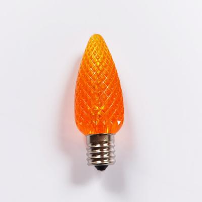 China Orange Base E17 Bulbs Xmas Lamp C9 Holiday Christmas Decoration Outdoor Candle Lights 12V for sale