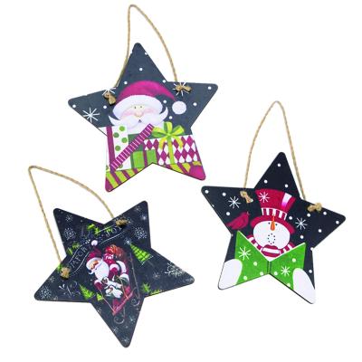 China Christamas Wooden Home Decoration Christmas Party Decorations Pendant Ornaments Christmas Party Decoration Gift Christmas Ornament Hanging Star for sale