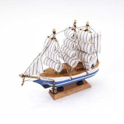 China Europe& American Sailboat Model Wooden Nautical Decor Ornaments Table Photo Props Beach Ocean Theme Party Room Decoration Wooden Model Ship for sale